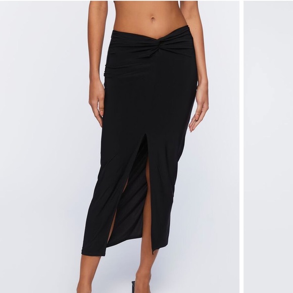 ✨NWT✨ FOREVER 21 Slinky Crop Top and Midi Skirt Set - Picture 6 of 9